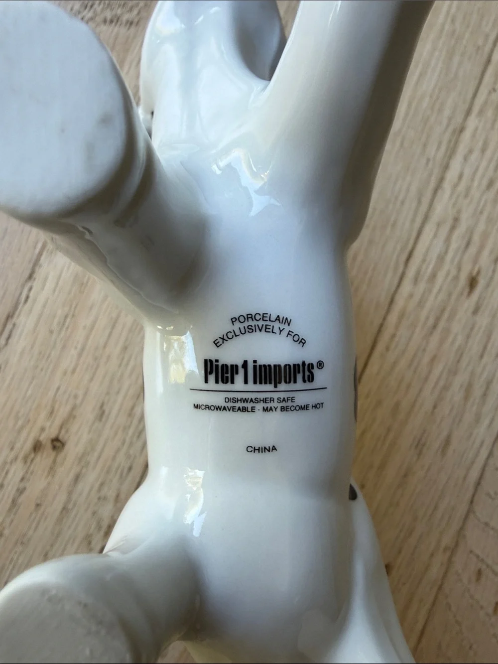 Pier 1 White Ceramic Cow Creamer with Black Spots